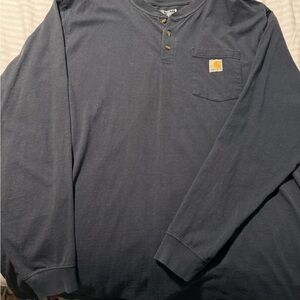 Carhartt Men's Navy Long Sleeve Shirt